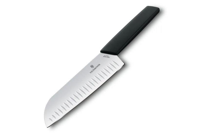 Victorinox Swiss - santokukniv - 17 cm - sort