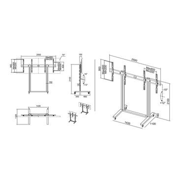 Multibrackets M Public Display Stand 210 Dual Screen ställ