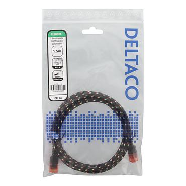 DELTACO patch-kabel - 1.5 m - svart