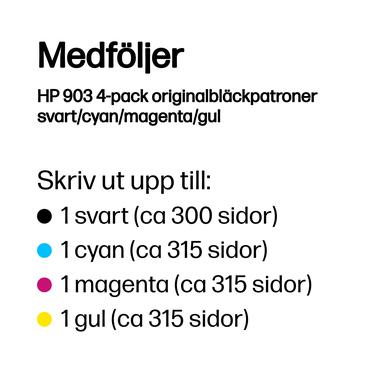 HP Originale 903-blækpatroner, sort/cyan/magenta/gul, 4 stk.