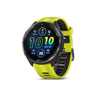 Garmin Forerunner 965 - sort - smart ur med bånd - amp-gul/sort - 32 GB