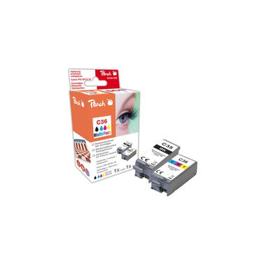 Peach PI100-433 bl&aelig;kpatron 2 stk Kompatibel Sort, Bl&aring;, Magenta, Gul