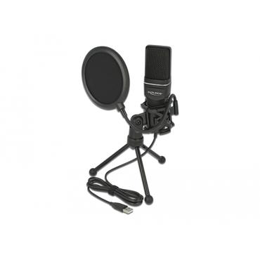 Delock USB Condenser Microphone Set for Podcasting, Gaming and Vocals - mikrofon
