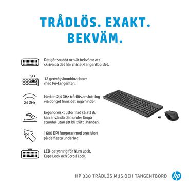 HP 330 kombination af trådløs mus og tastatur