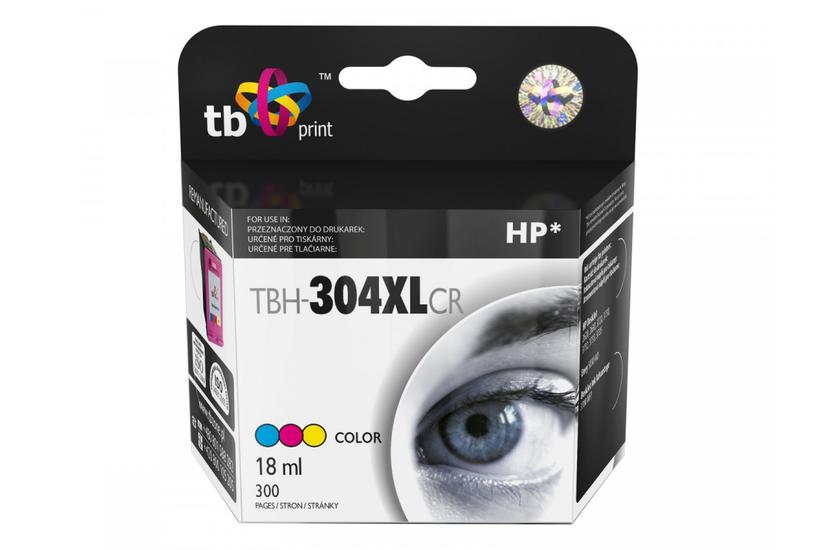 TB Print TBH-304XLCR bl&aelig;kpatron 1 stk Bl&aring;, Lilla, Gul