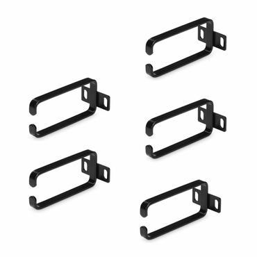 StarTech.com 5-Pack 1U Vertical Cable Management D-Ring Hooks, Cable Manager For 19" Server Racks/Cabinets, Network Rack Wire Organizers, Cable Guide Rings - kabelhanteringsring (vertikal) - 1U