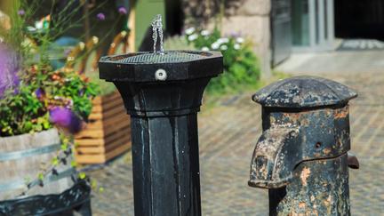 Dricksvattenfontän på Kungstorget.