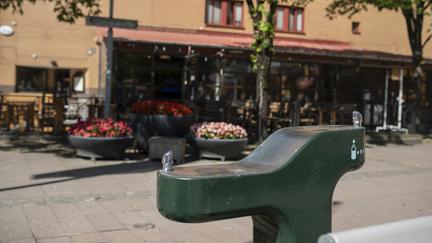Dricksvattenfontän Olskrokstorget.