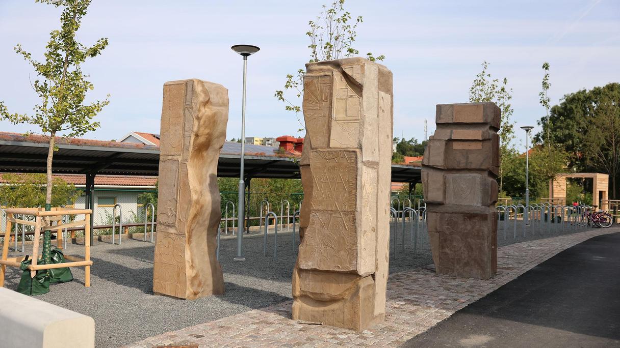 Konstverk skolgård Gunnestorpsskolan