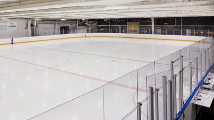 Isen i valhallarinken sedd från läktaren