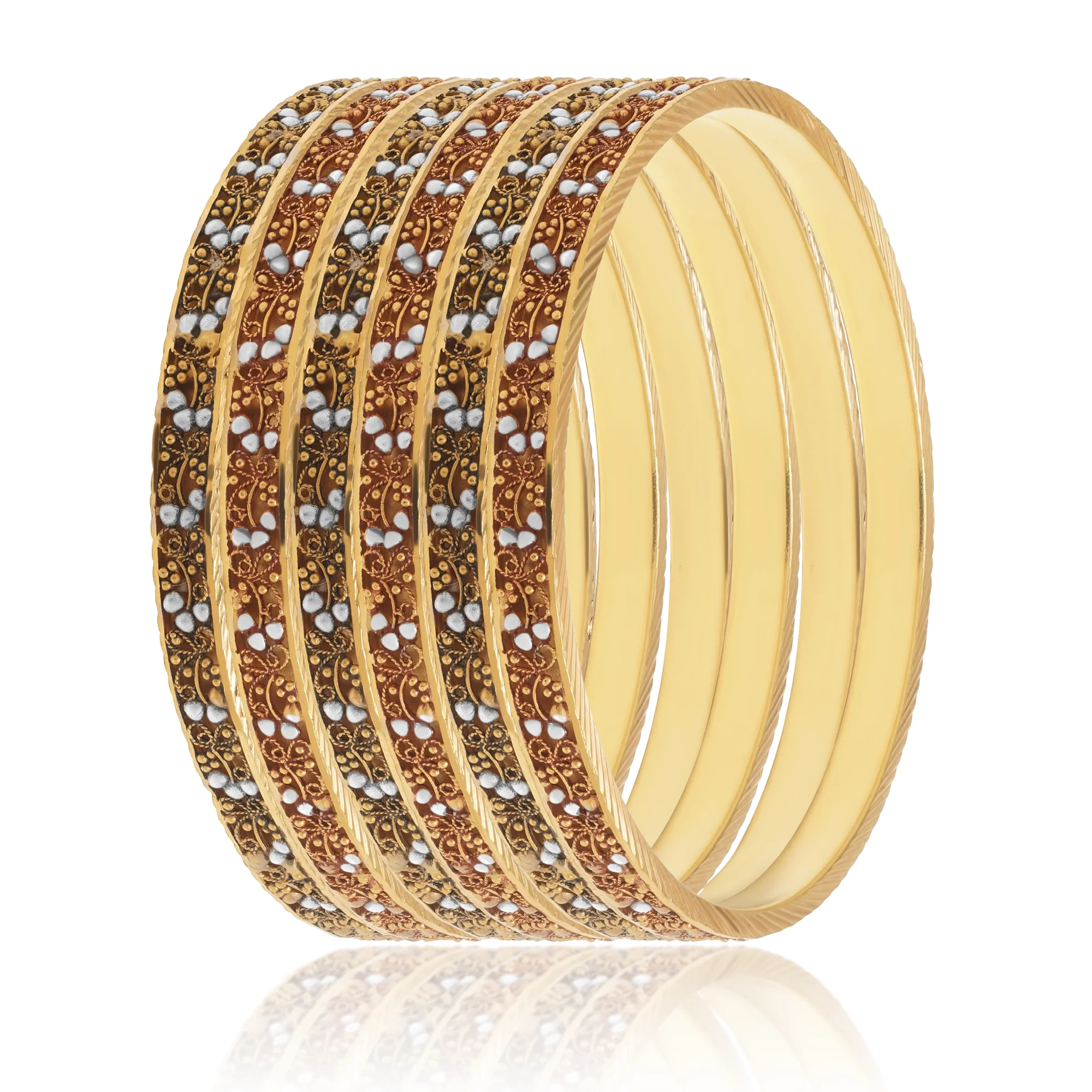 BG00076%201 Bangles in 22K Gold