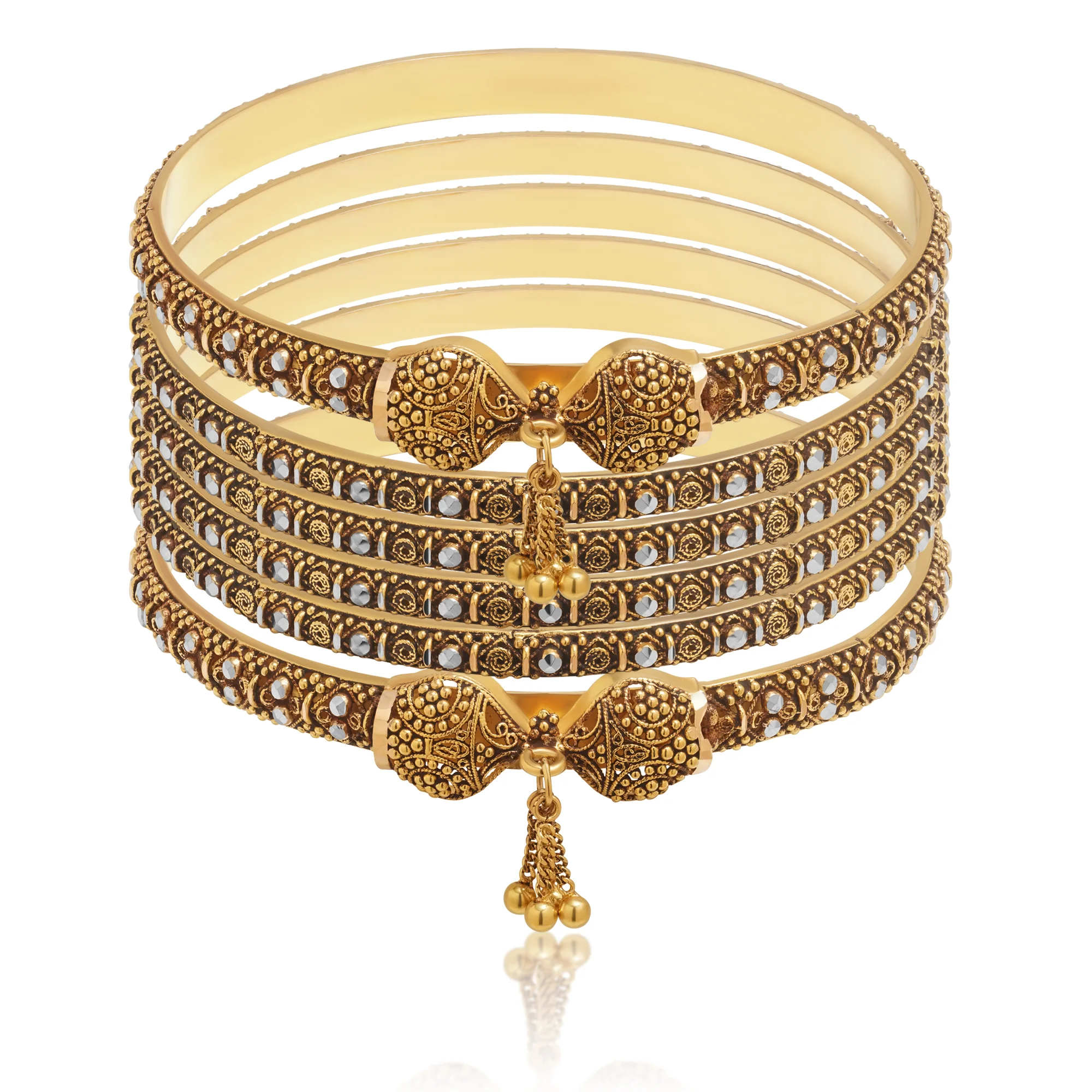 BG00077%201 Bangles in 21K Gold