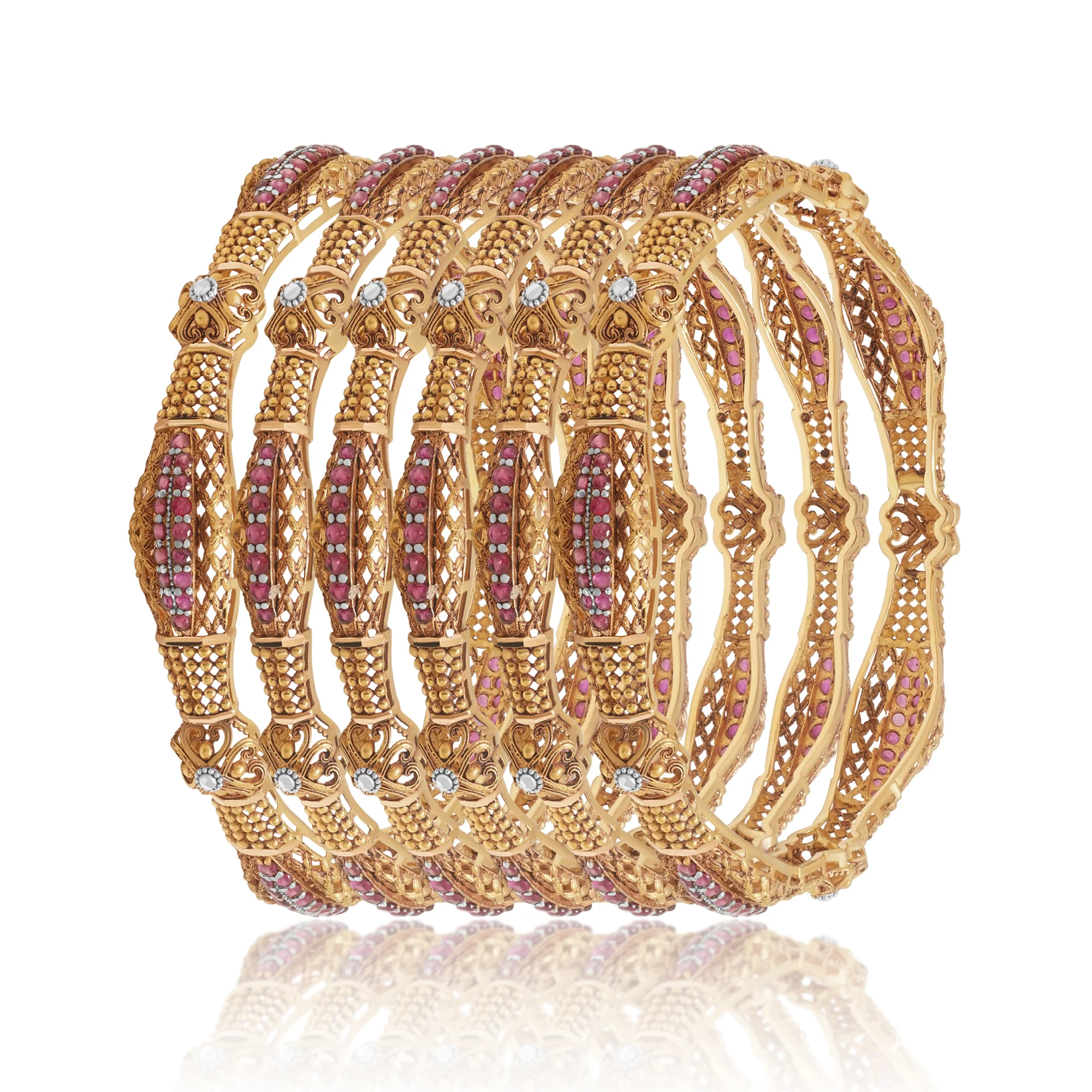 BG00132%201 Bangles in 21K Gold