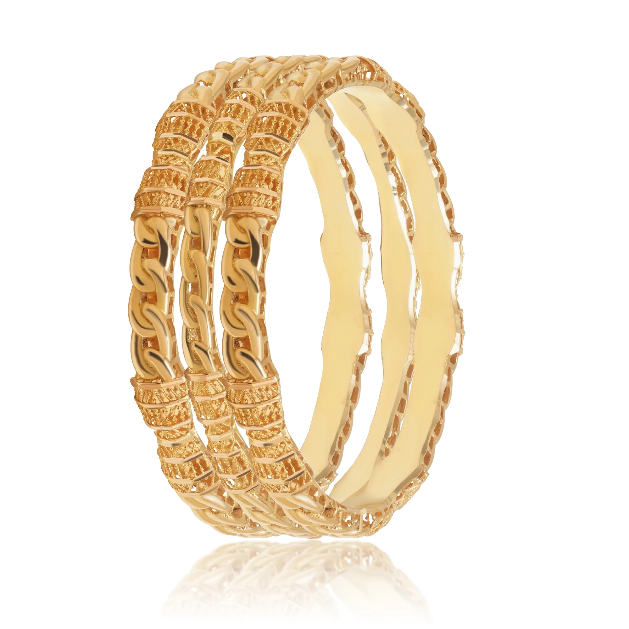 BG00148%201 Bangles in 21K Gold