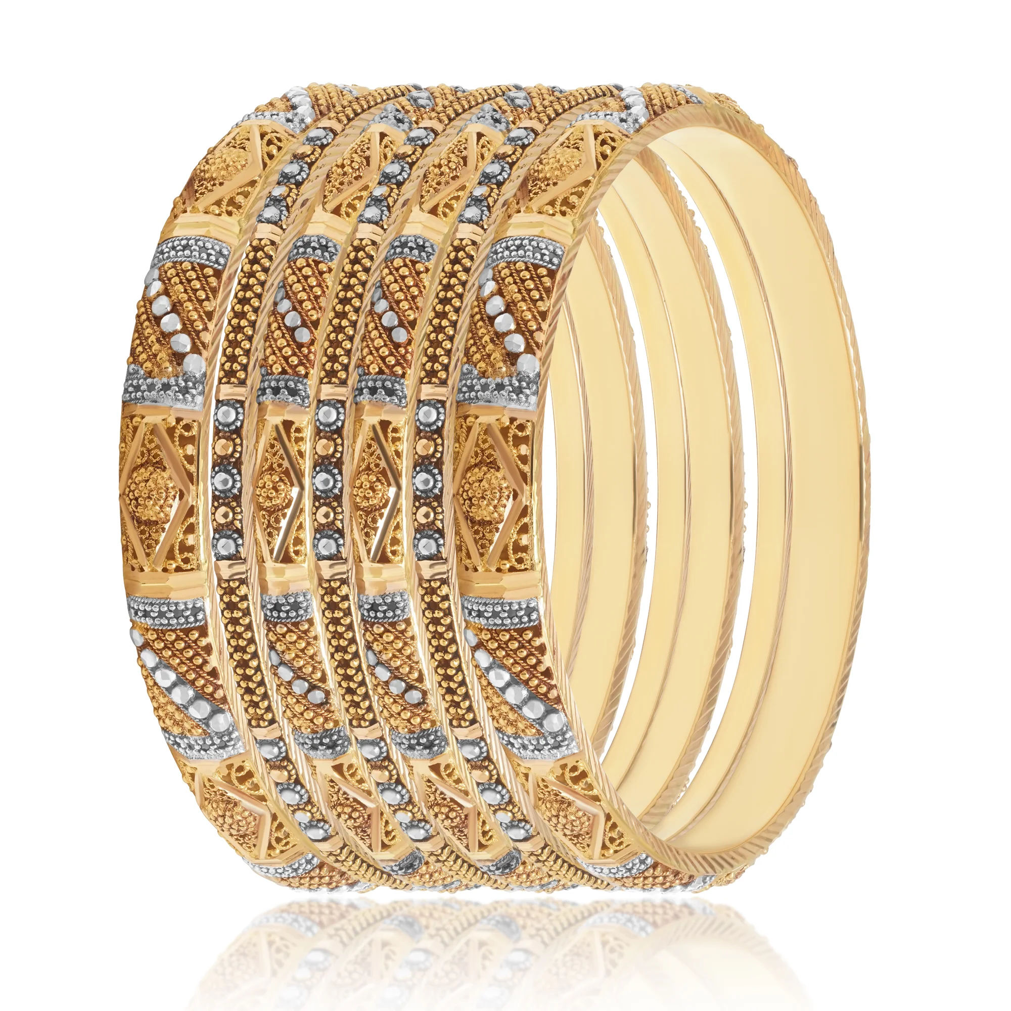 BG00304%201 Bangles in 21K Gold