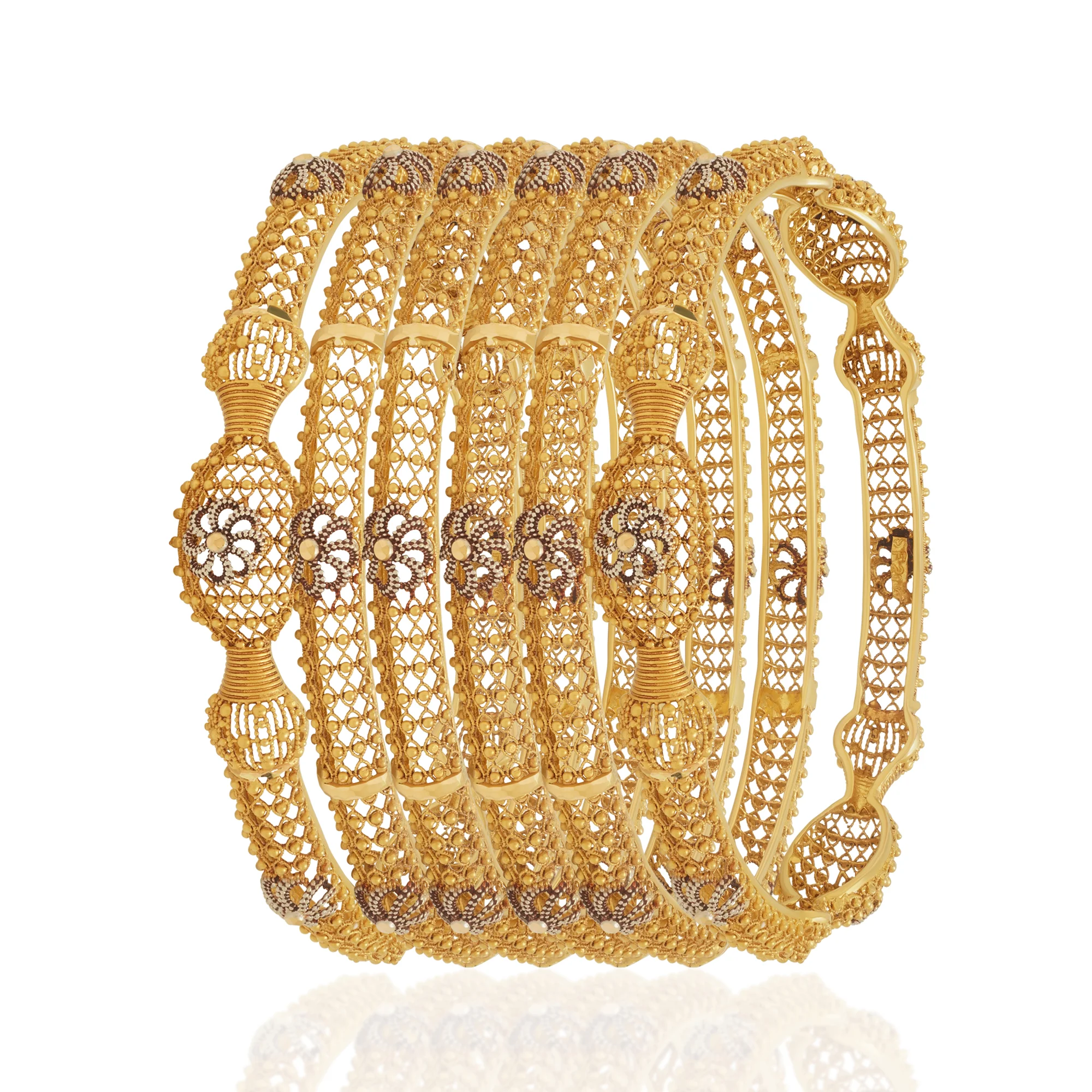 BG00412%201 Bangles in 21K Gold