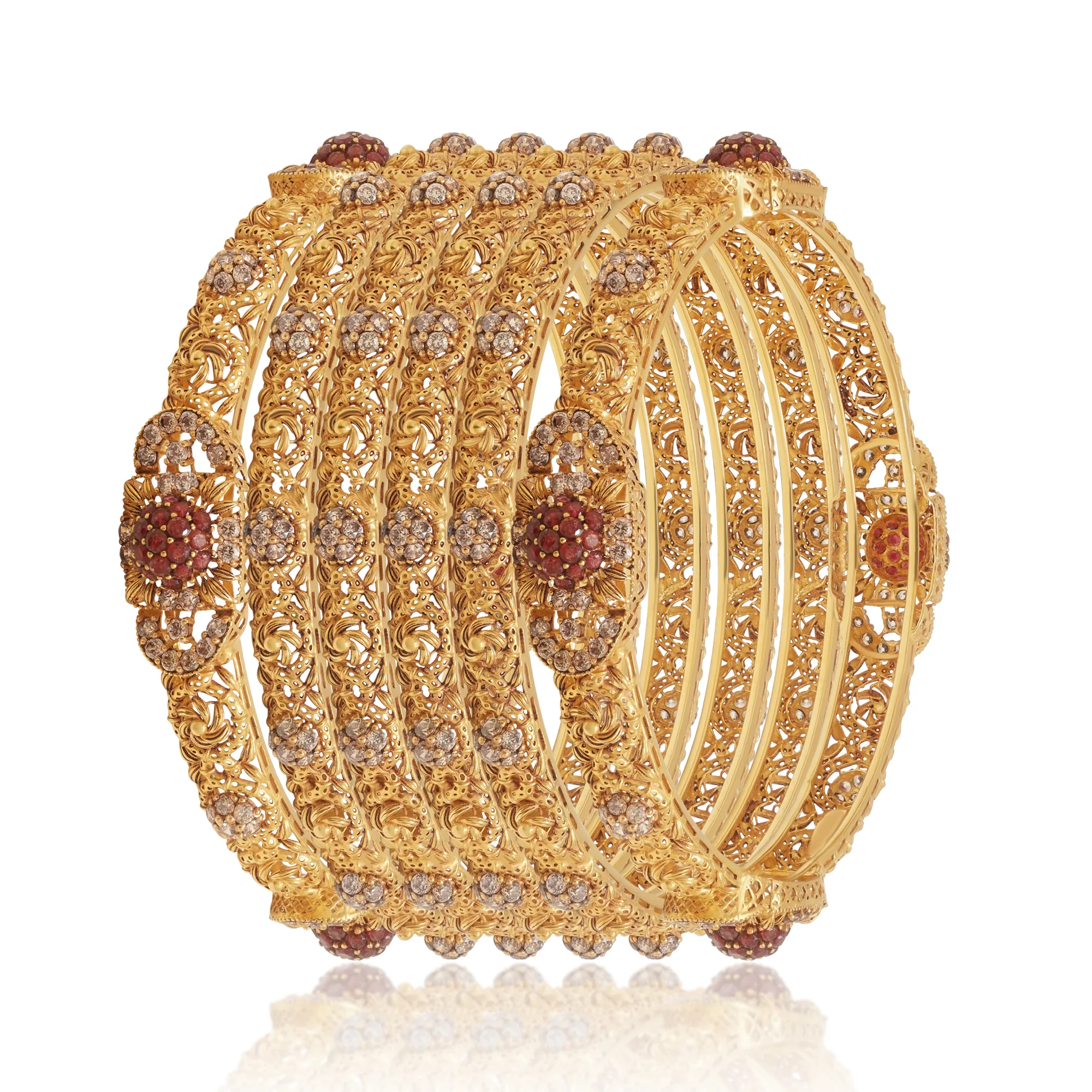 BG00482%201 Bangles in 21K Gold