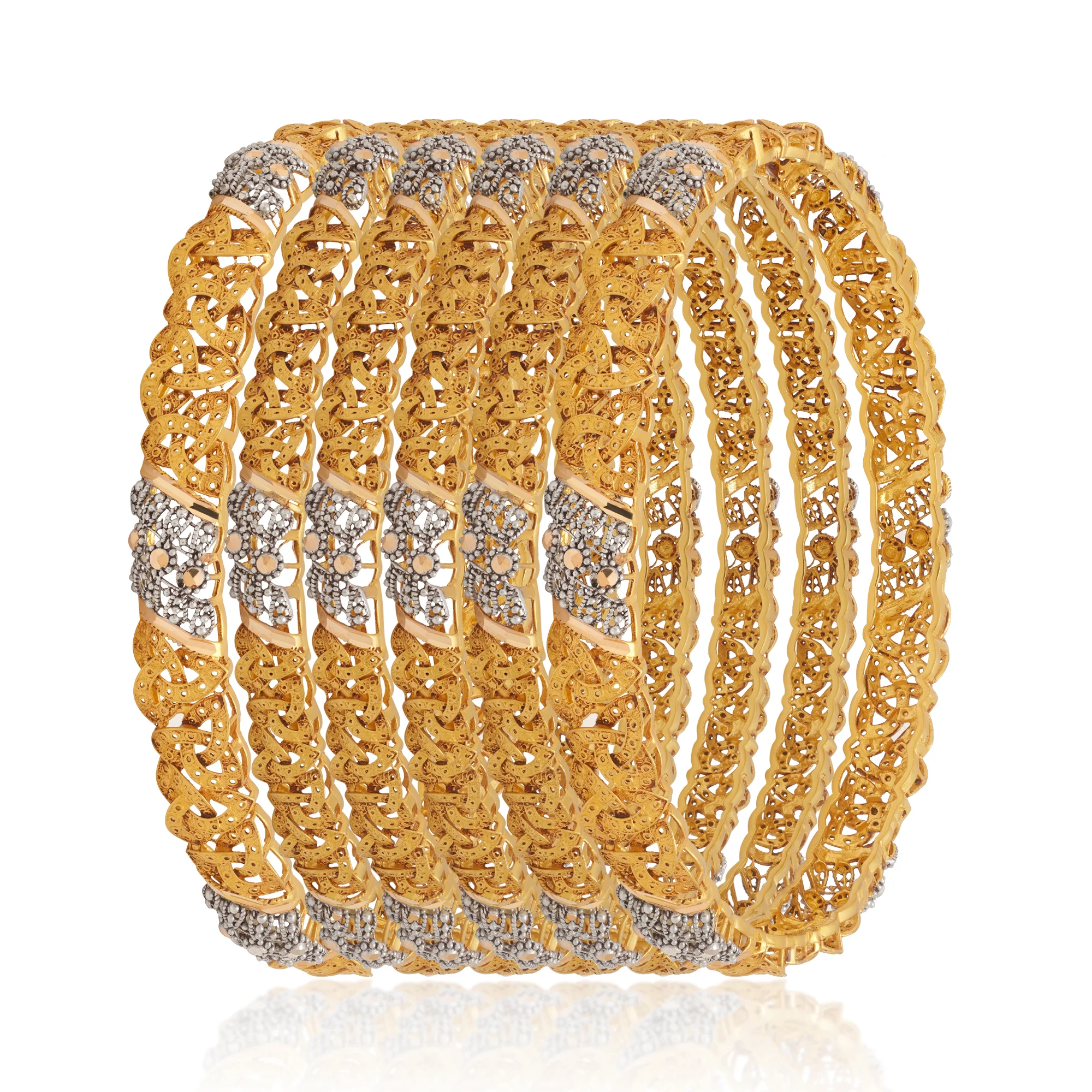 BG00483%201 Bangles in 21K Gold