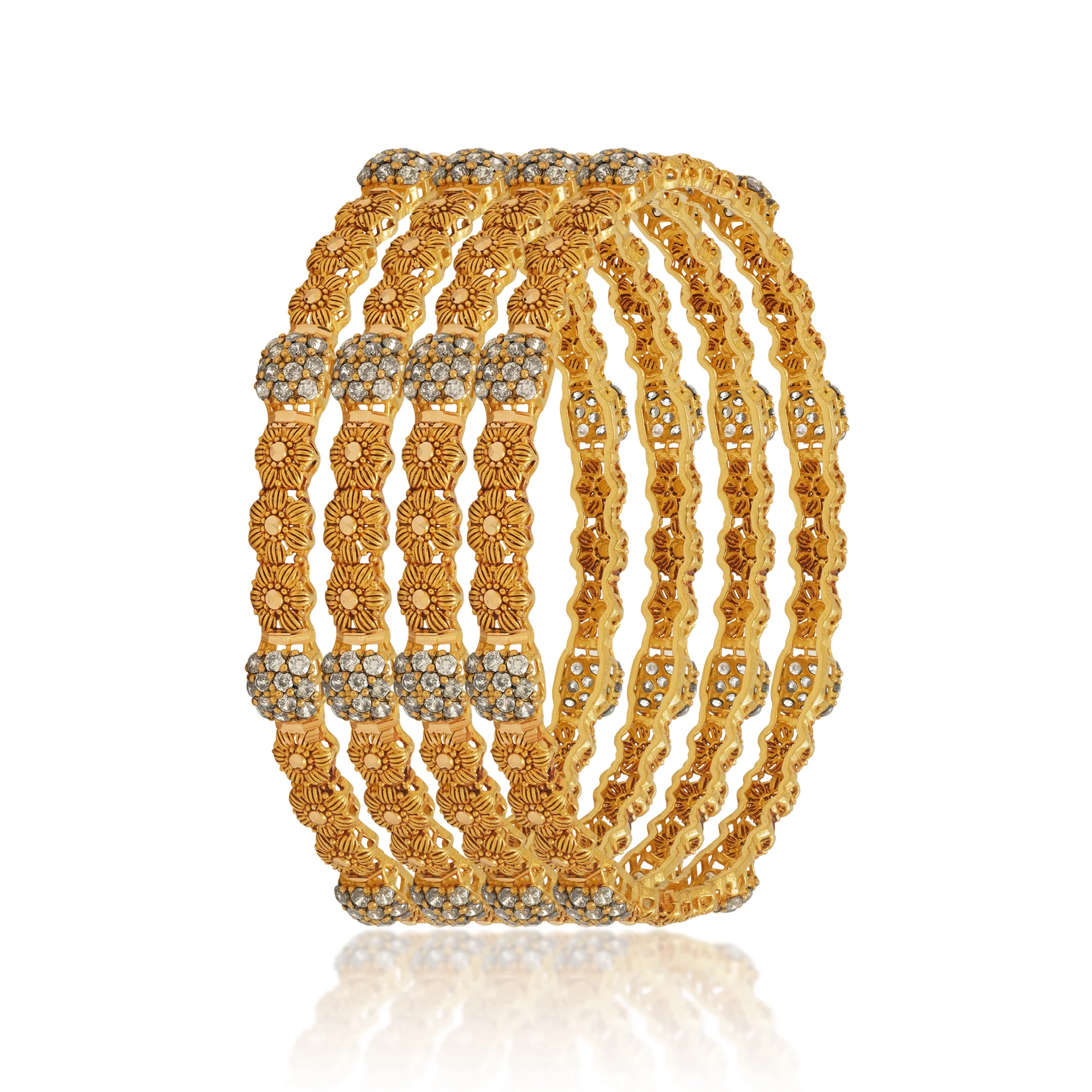 BG00507%201 Bangles in 21K Gold