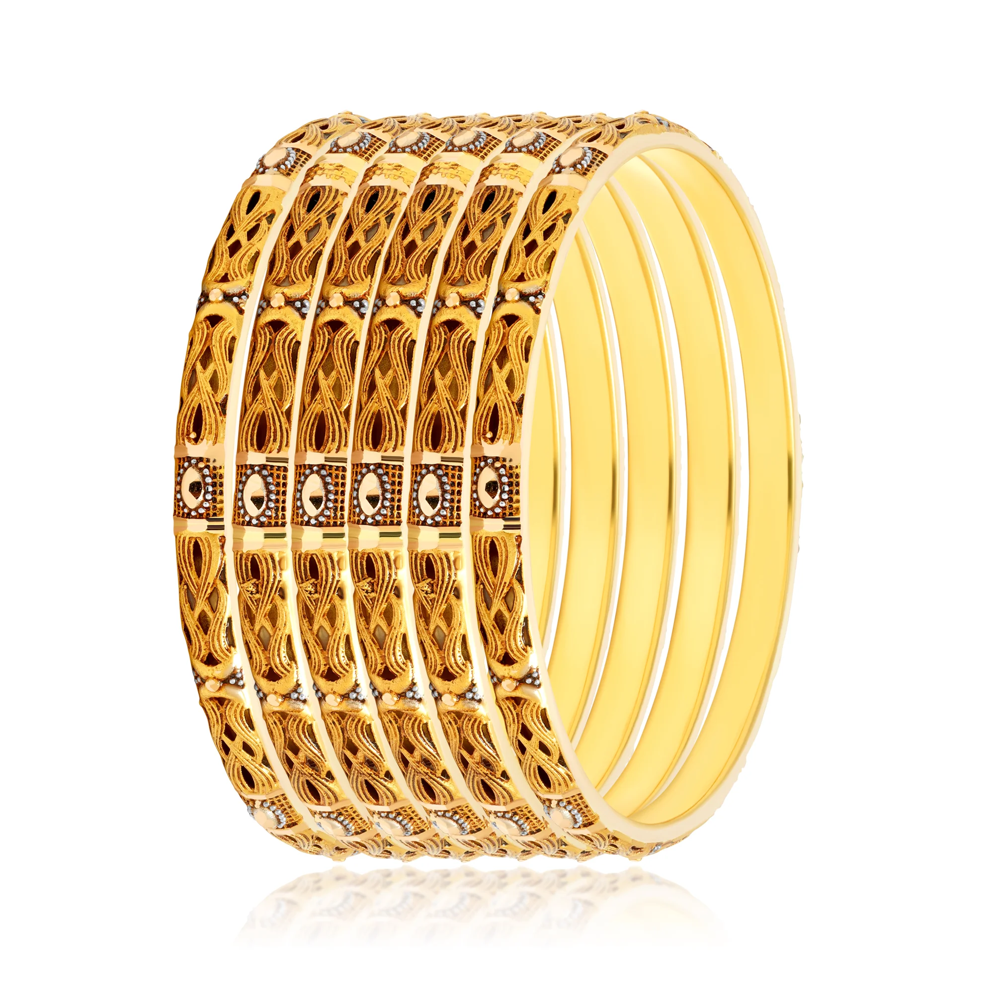 BG00521%201 Bangles in 21K Gold