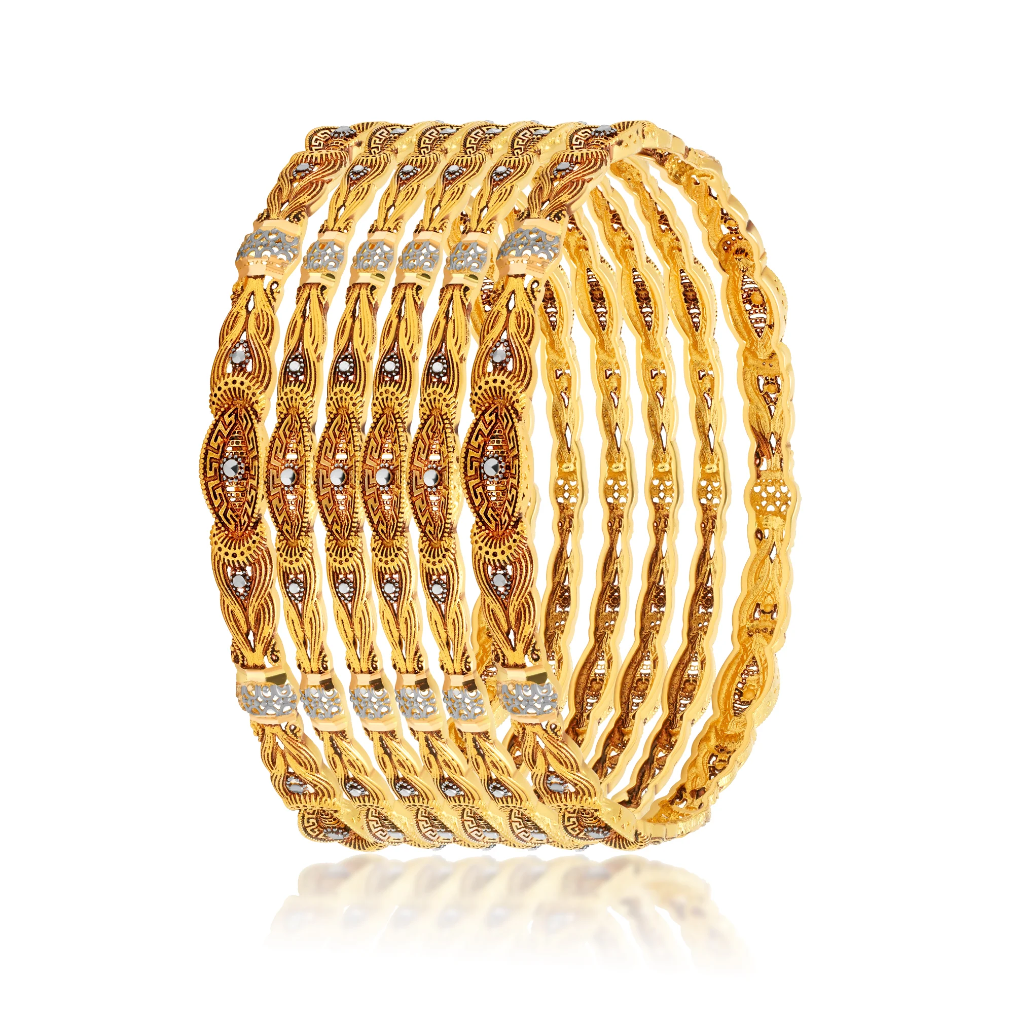 BG00527%201 Bangles in 21K Gold