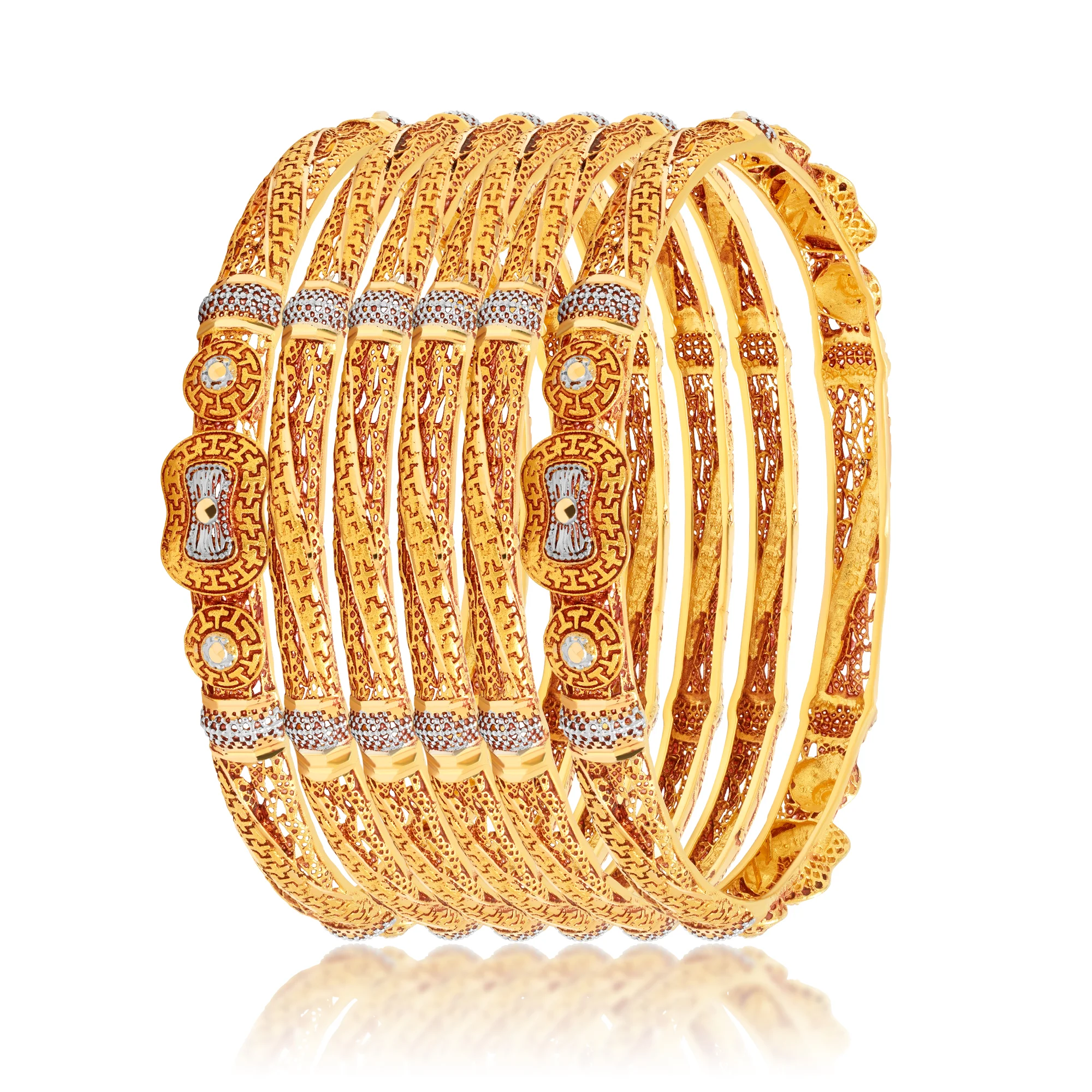 BG00528%201 Bangles in 21K Gold