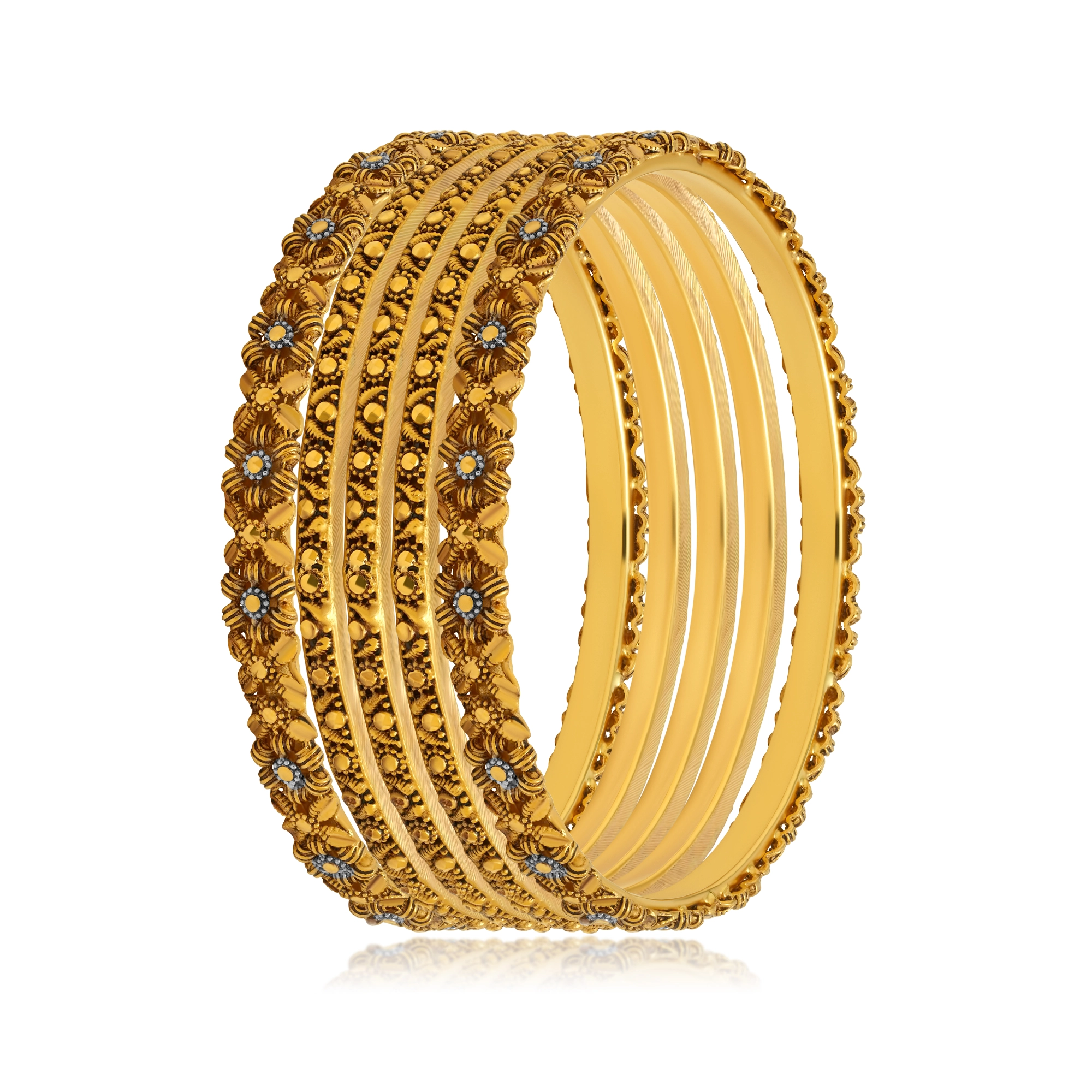 BG00547%201 Bangles in 21K Gold