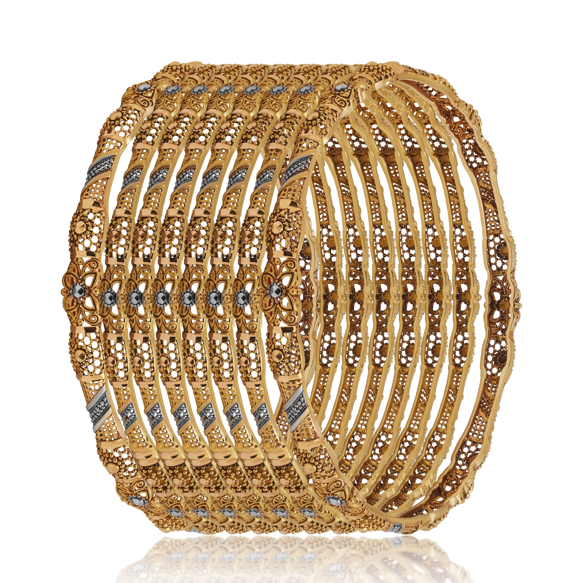 BG00615%201 Bangles in 21K Gold