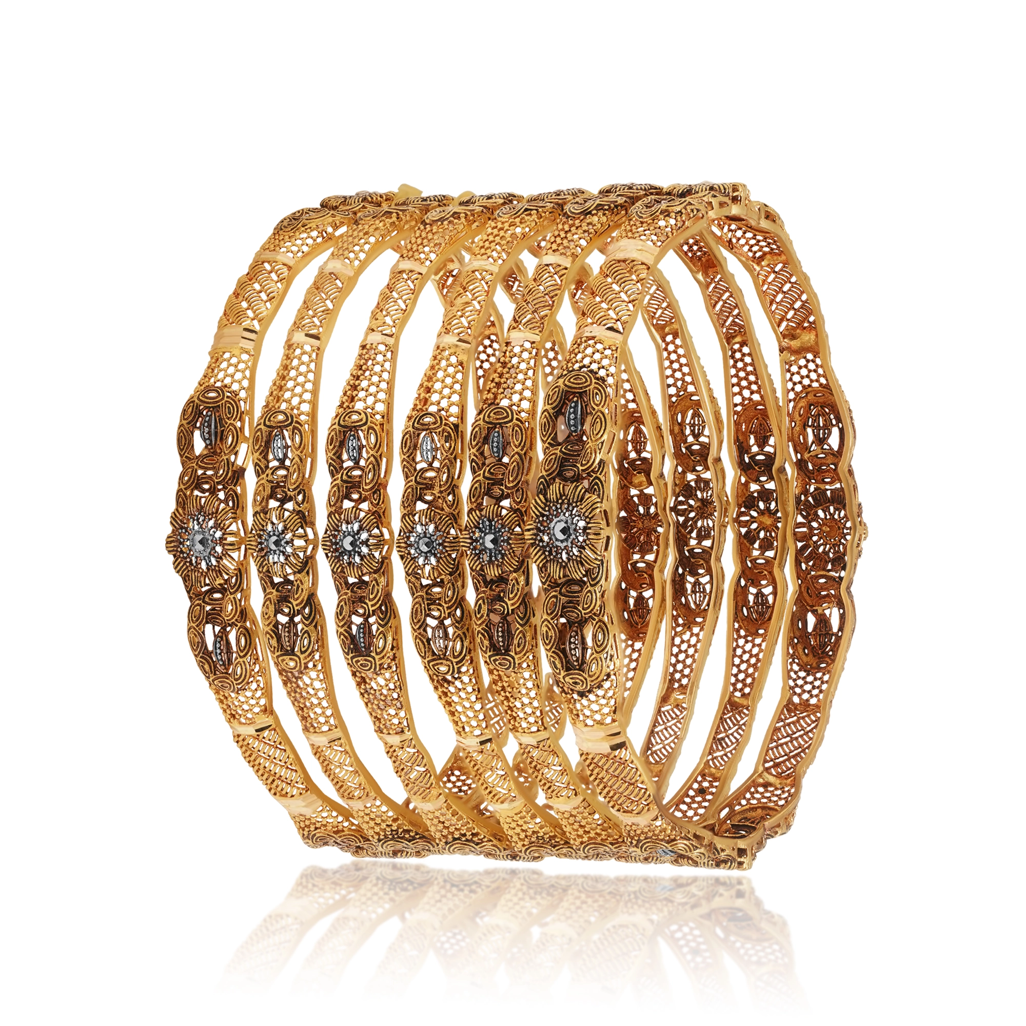 BG00616%201 Bangles in 21K Gold