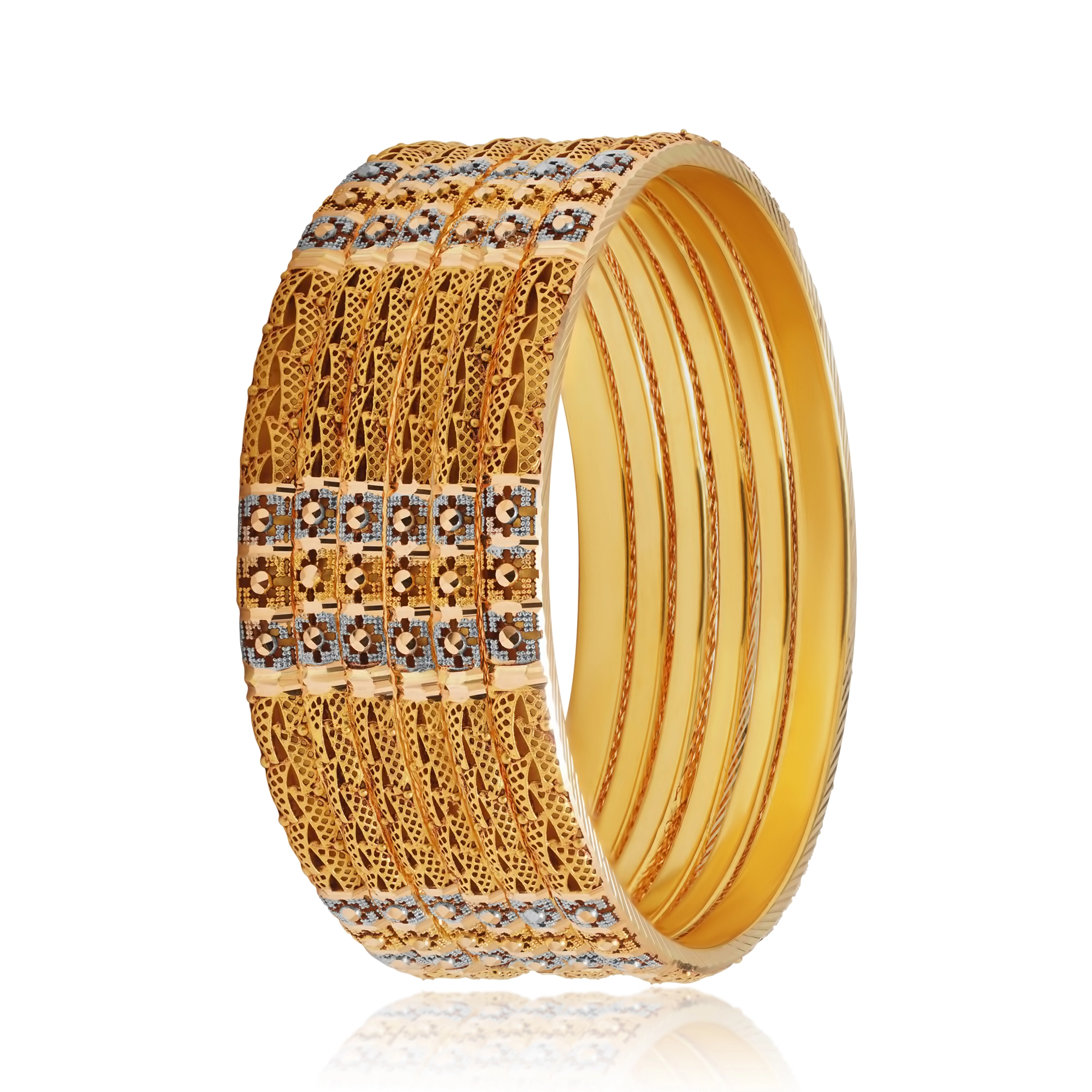 BG00619%201 Bangles in 21K Gold
