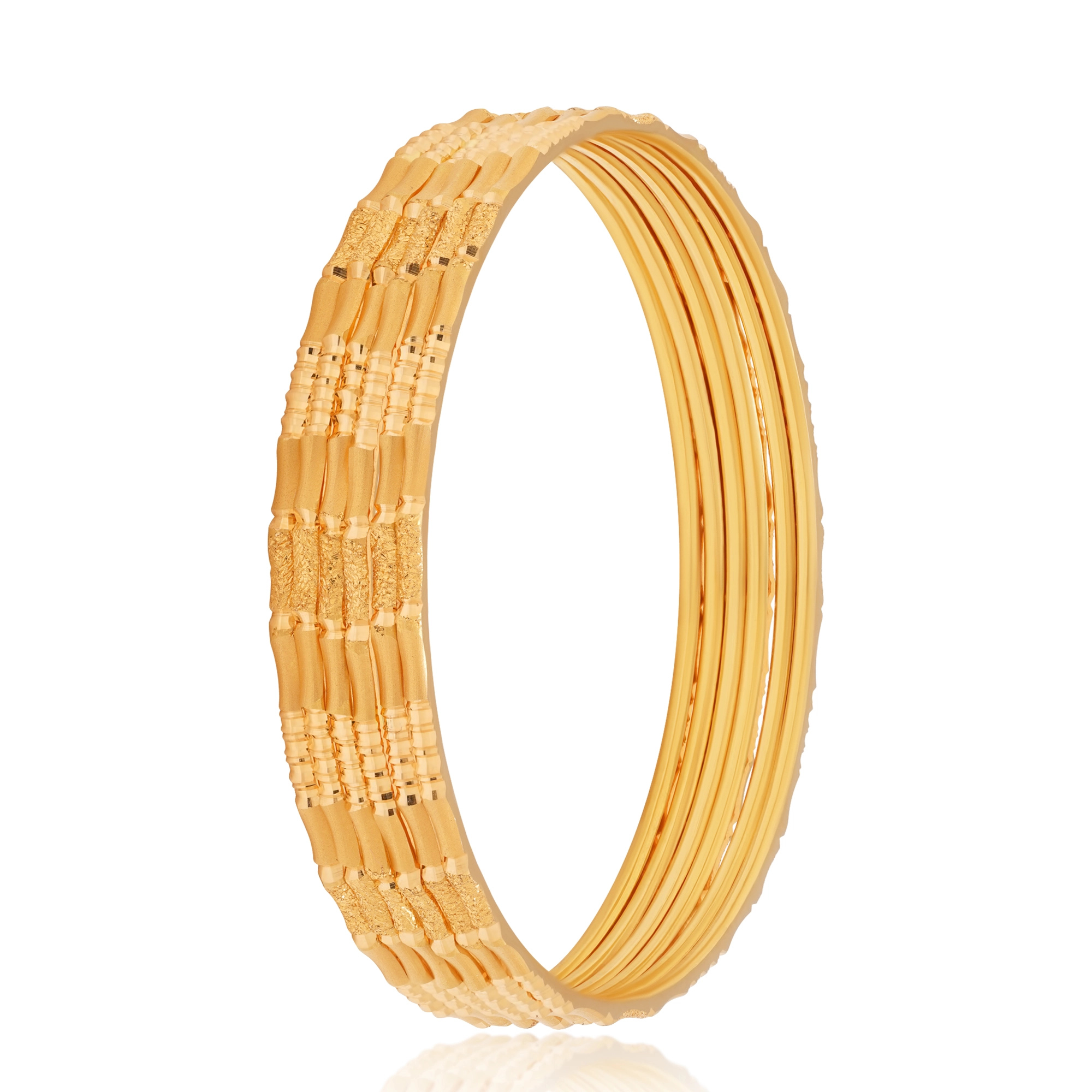 BG00622%201 Bangles in 21K Gold