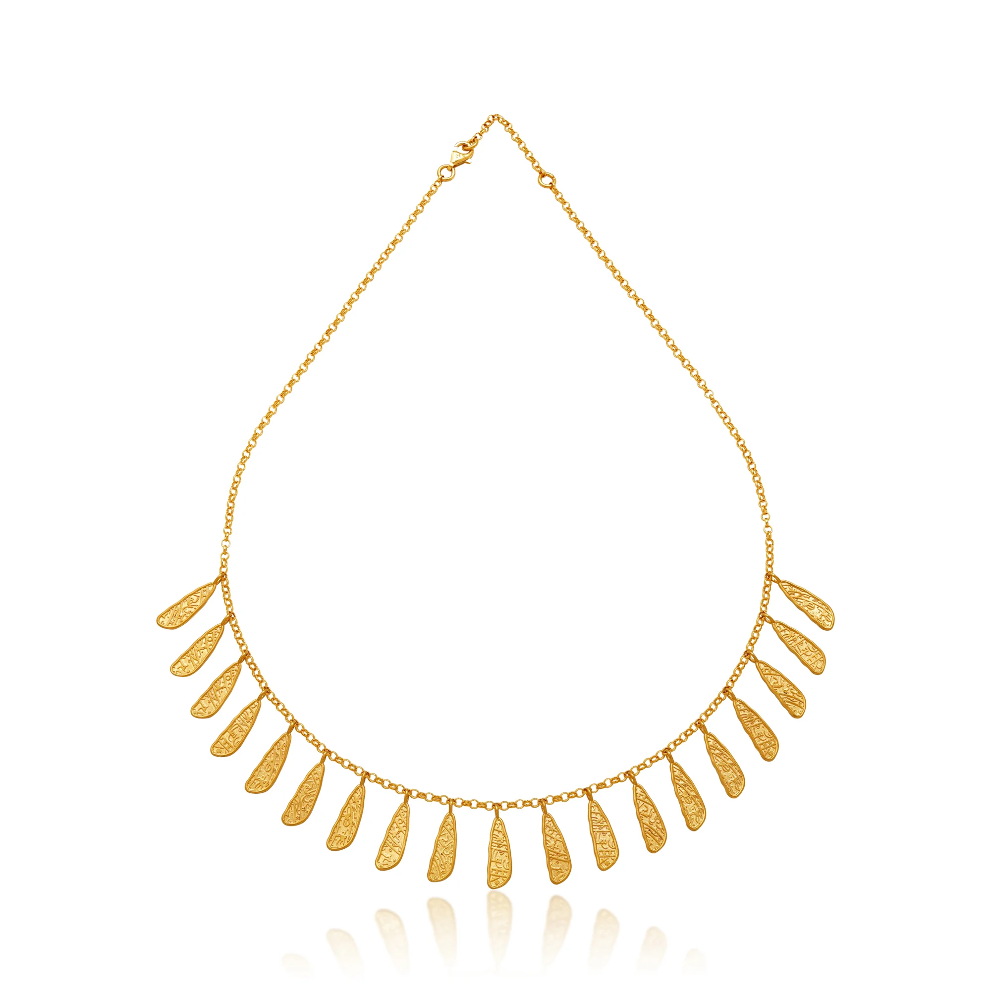 CN01764%201 Station Chain in 21K Gold