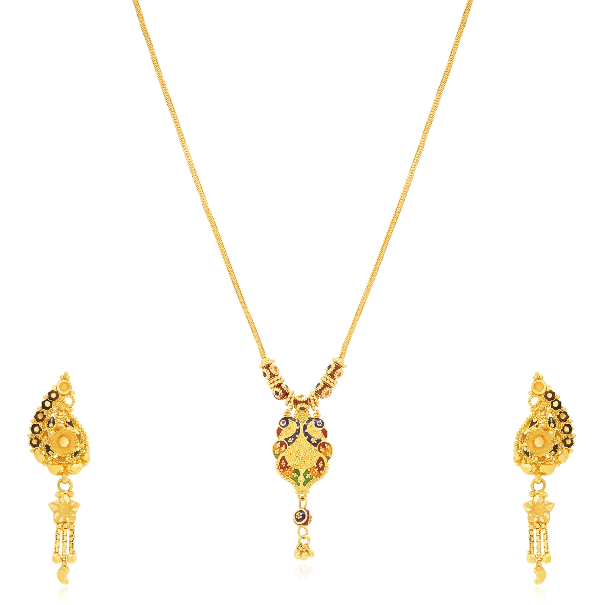 MS00044%201 Lariat Necklace in 22K Gold