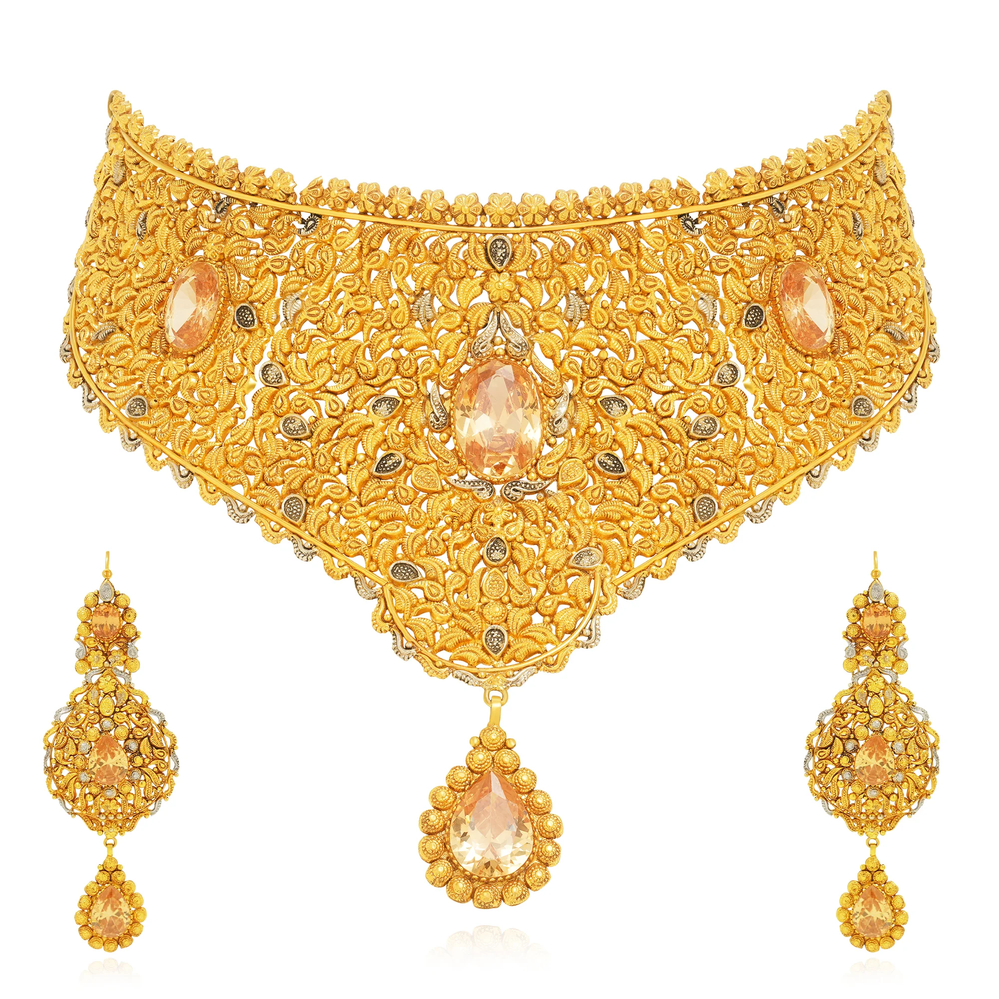 NS00071%201 Choker Necklace in 21K Gold