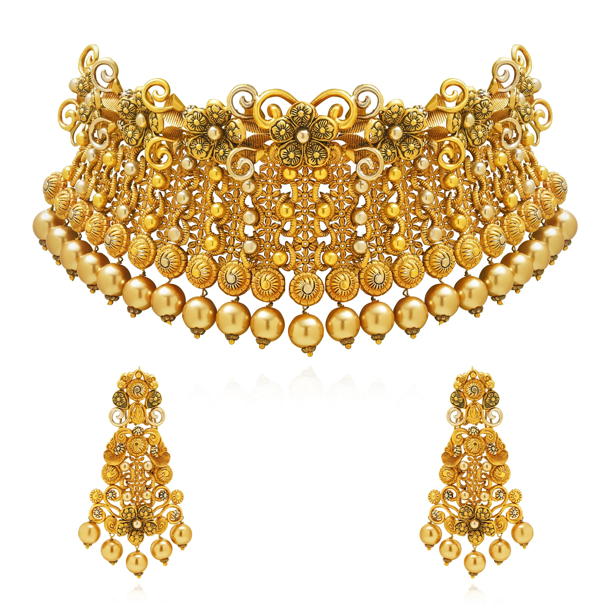 NS00093%201 Choker Necklace in 21K Gold