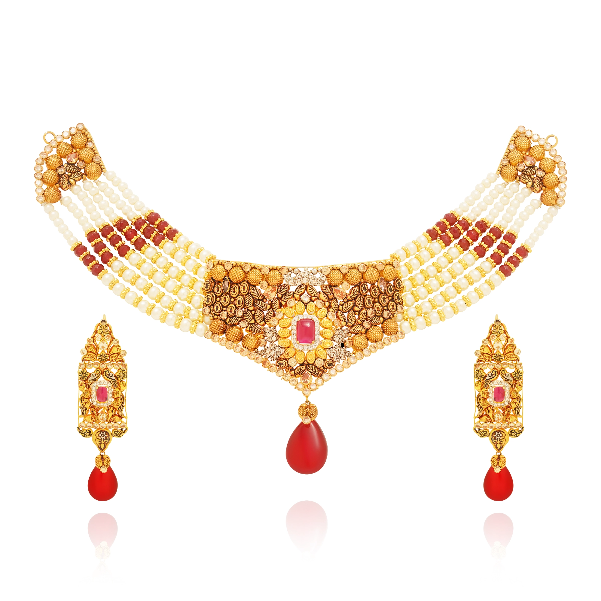 NS00133%201 Collar Necklace in 21K Gold