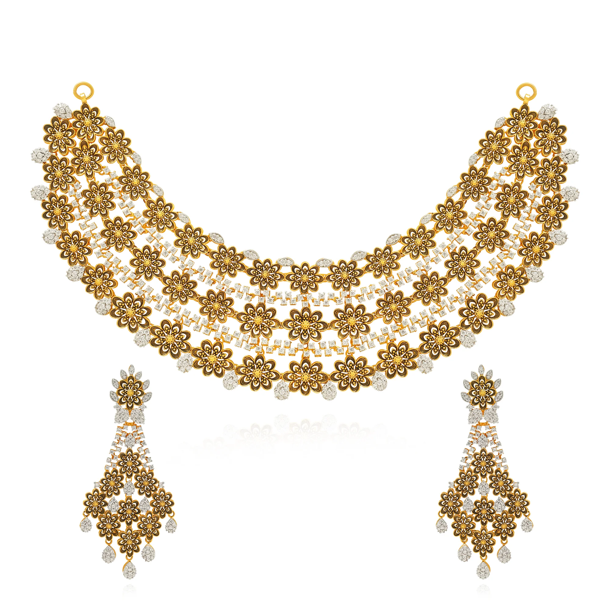 NS00214%201 Choker Necklace in 21K Gold