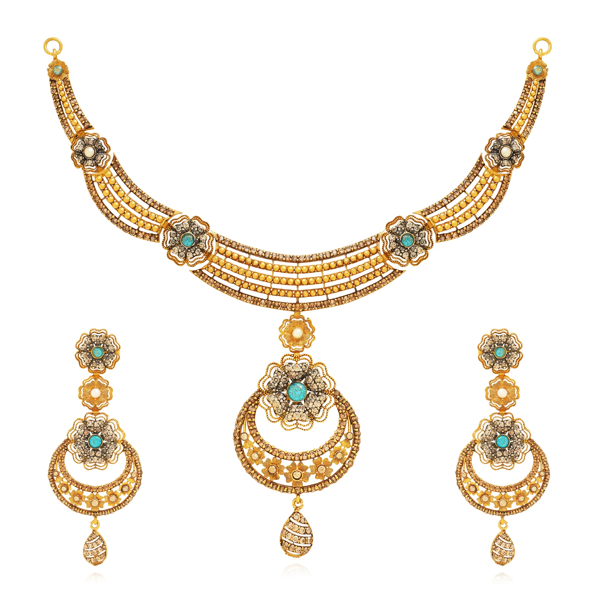 NS00305%201 Collar Necklace in 21K Gold