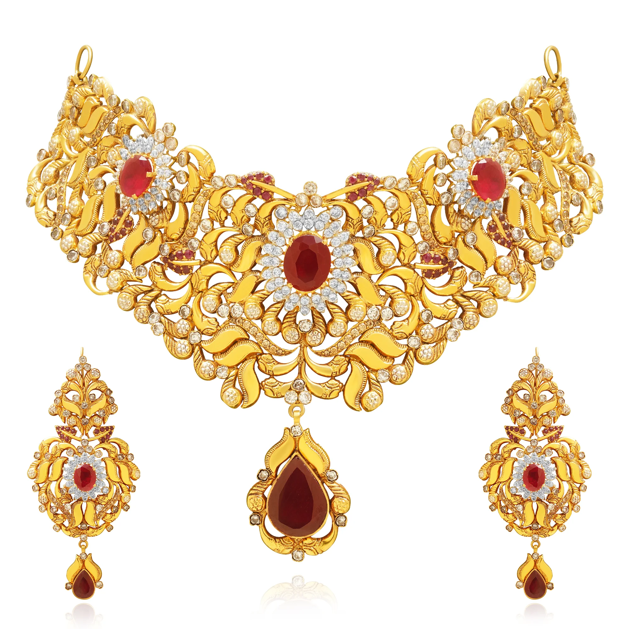 NS00380%201 Choker Necklace in 21K Gold
