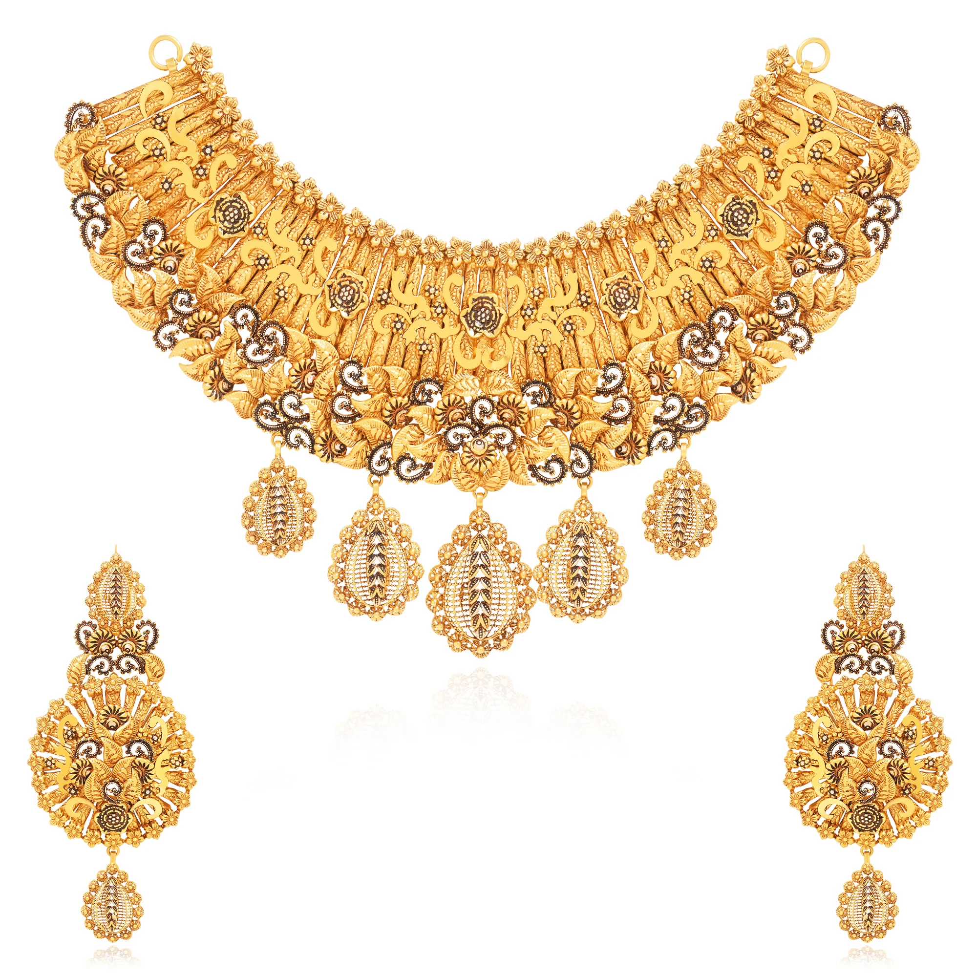 NS00527%201 Choker Necklace in 21K Gold