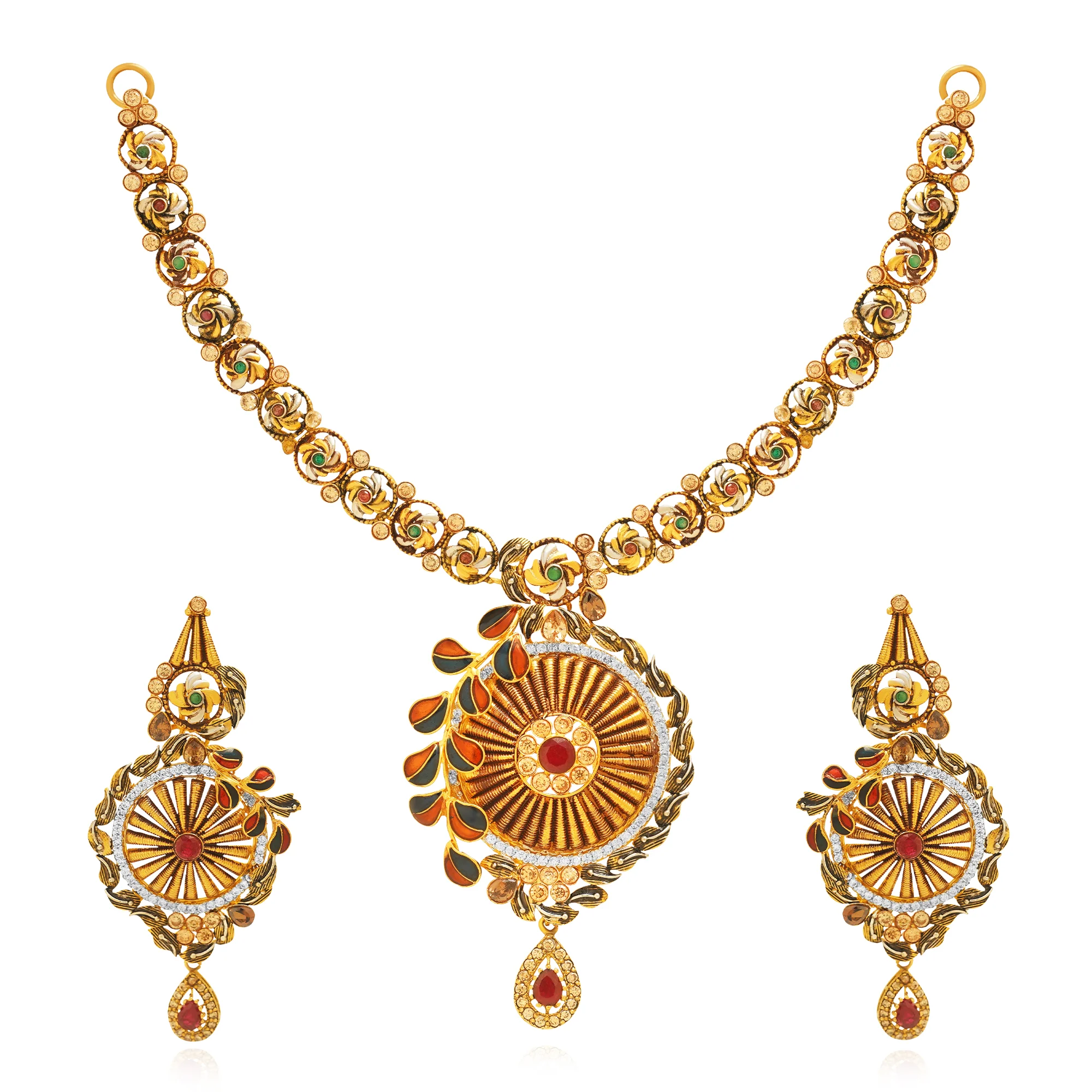 NS00571%201 Collar Necklace in 21K Gold