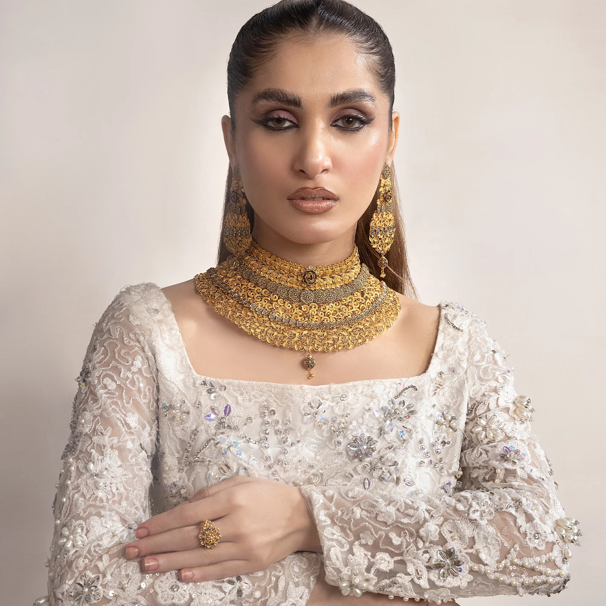 NS00596 Choker Necklace in 21K Gold