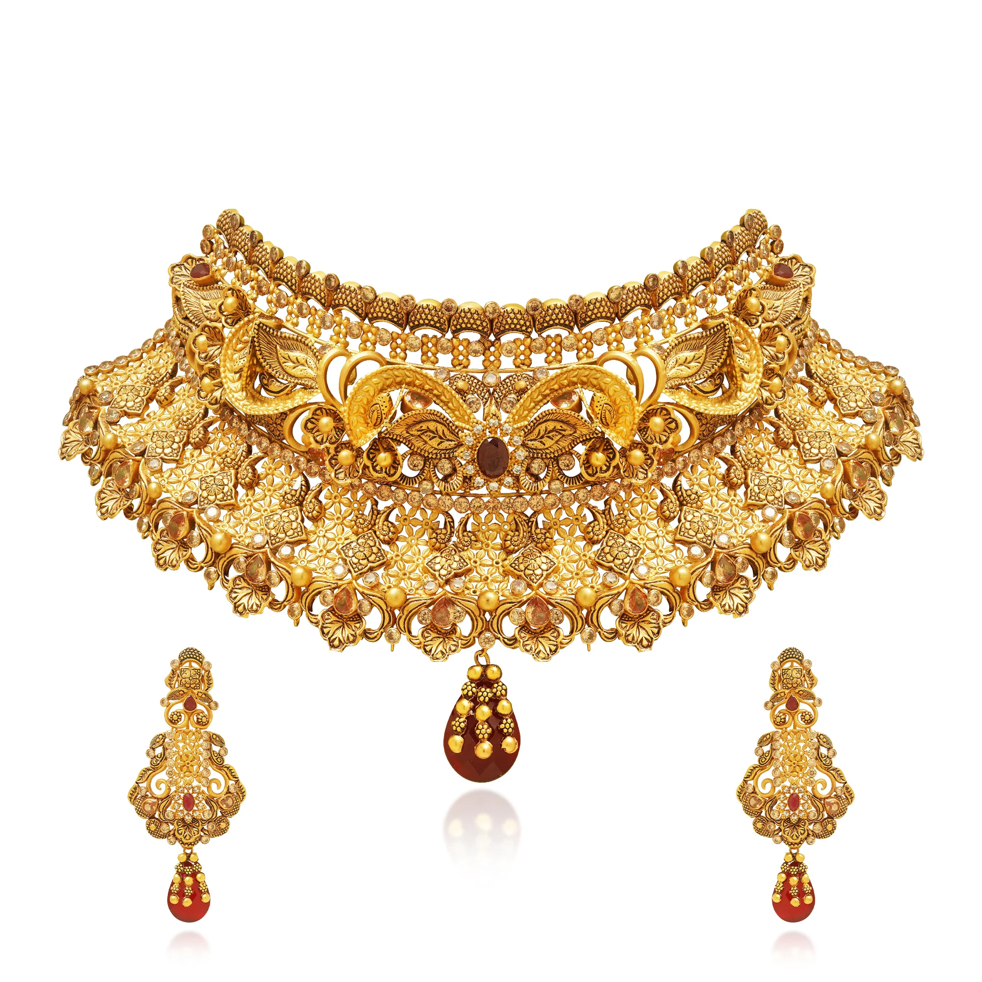 NS00710%201 Choker Necklace in 21K Gold