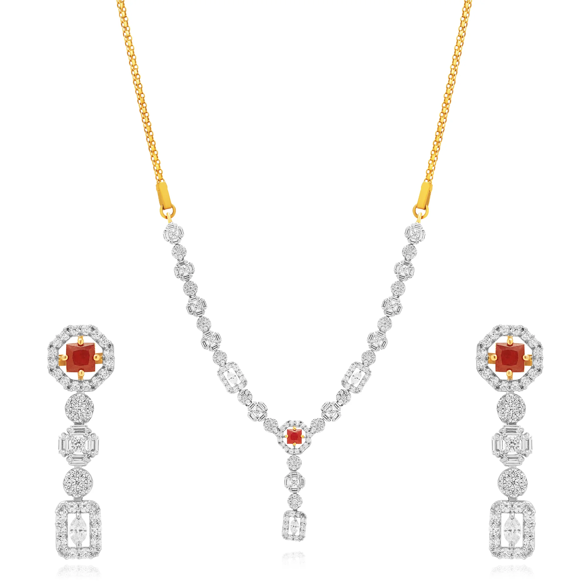 NS00734%201 Princess Necklace in 21K Gold