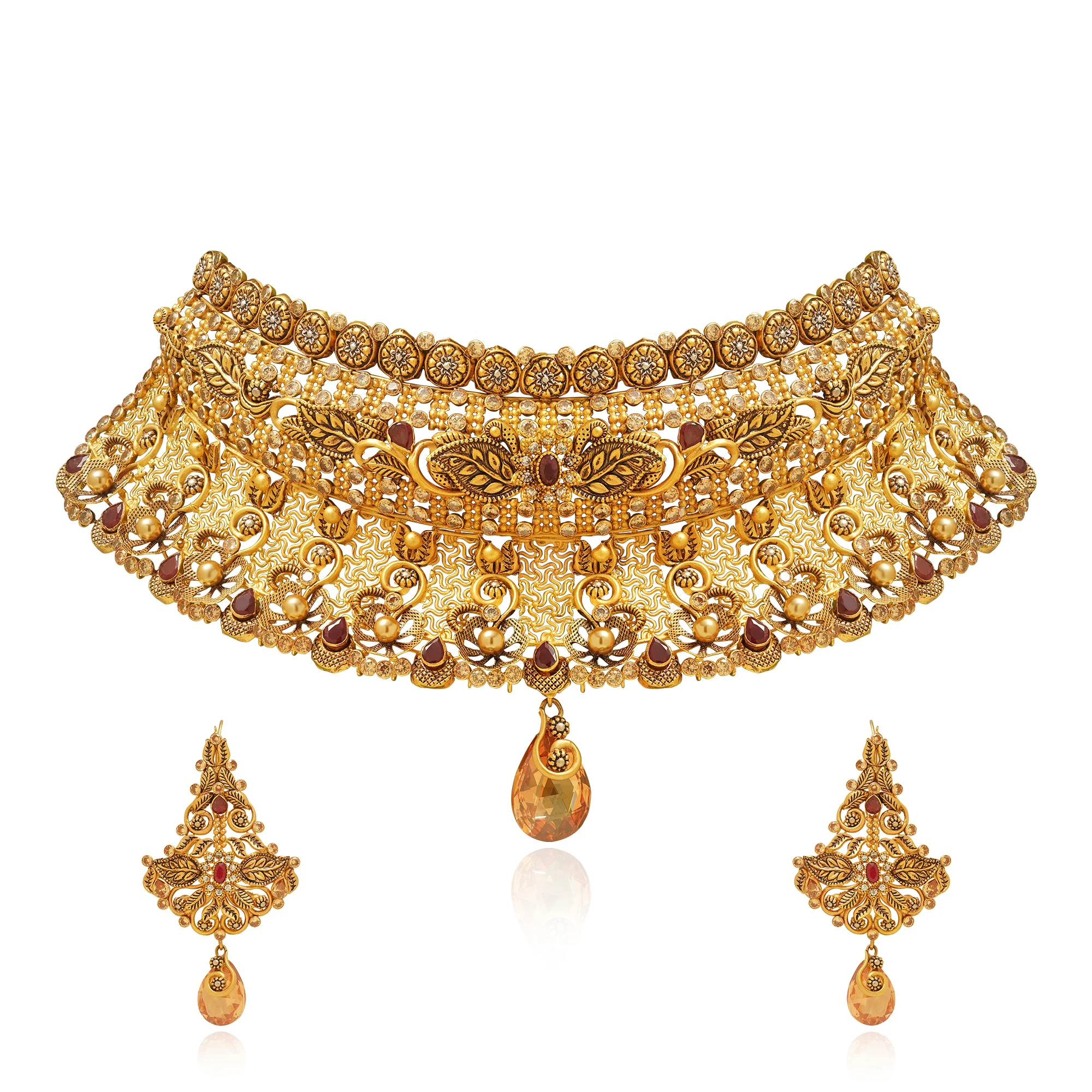 NS00772%201 Choker Necklace in 21K Gold