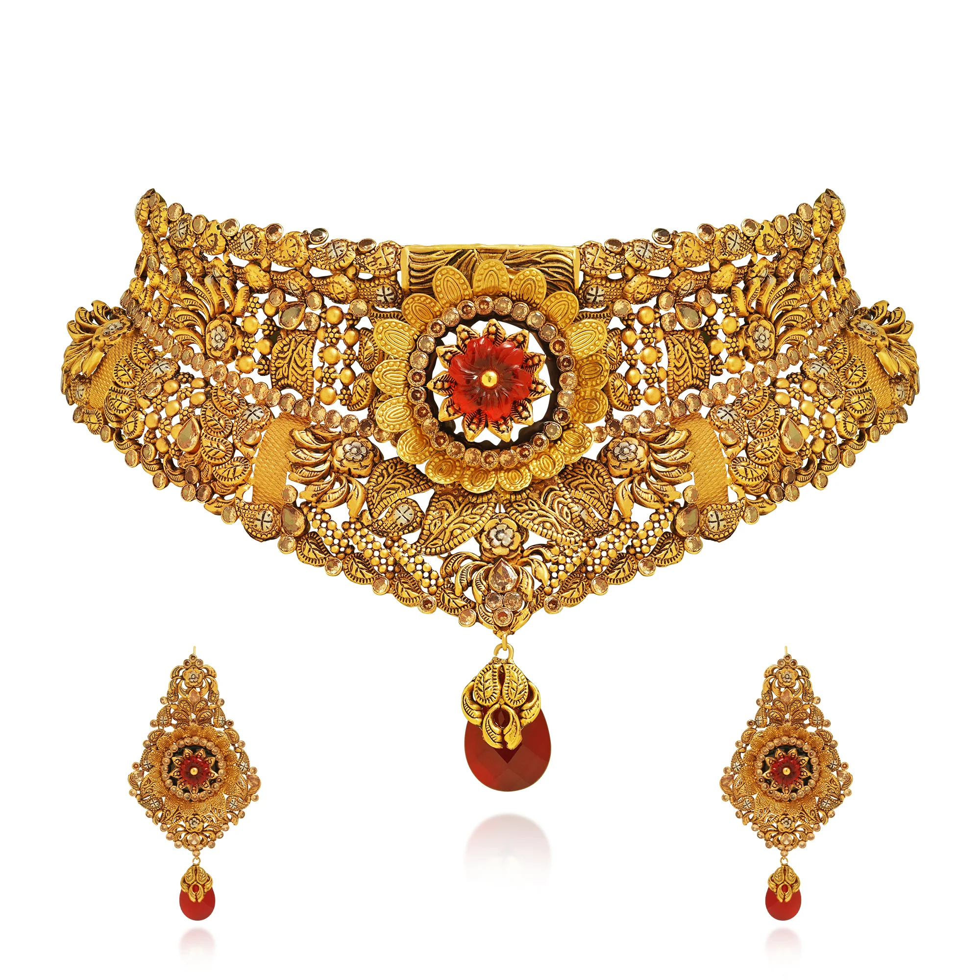 NS00777%201 Choker Necklace in 21K Gold