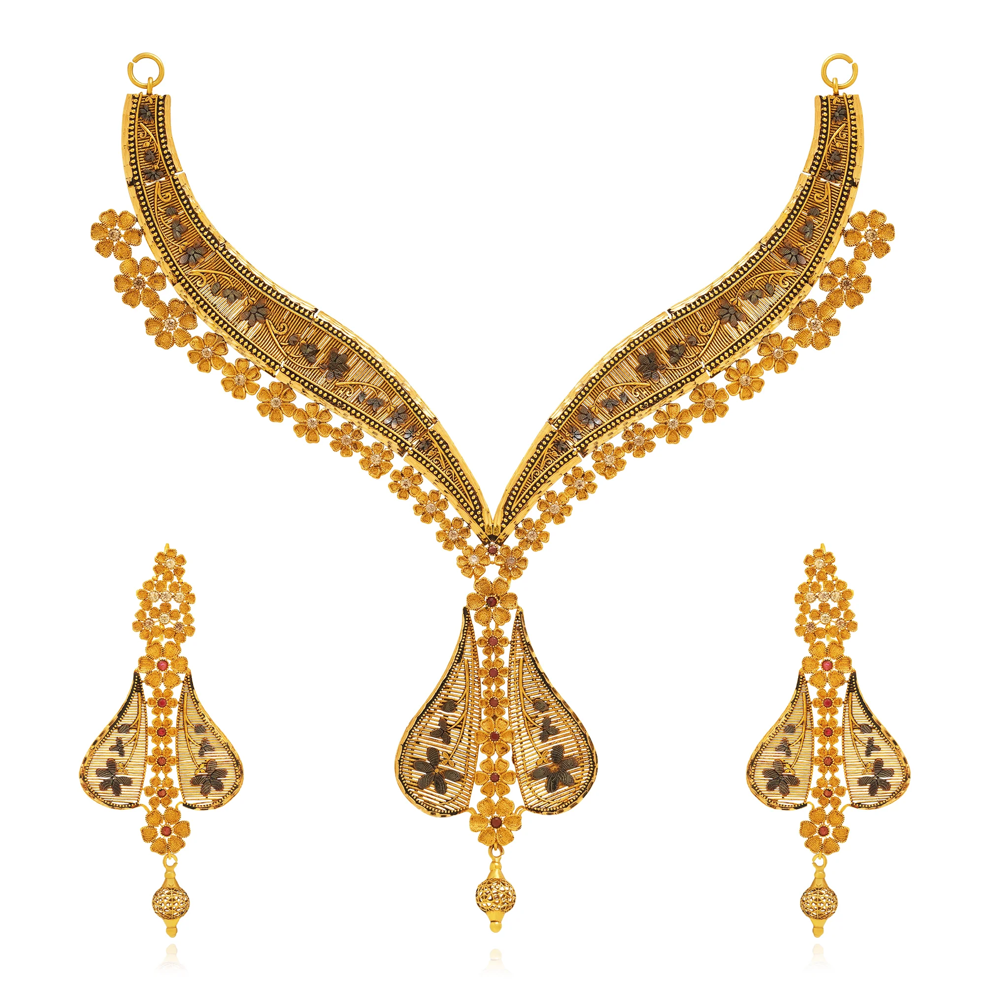 NS00835%201 Princess Necklace in 21K Gold