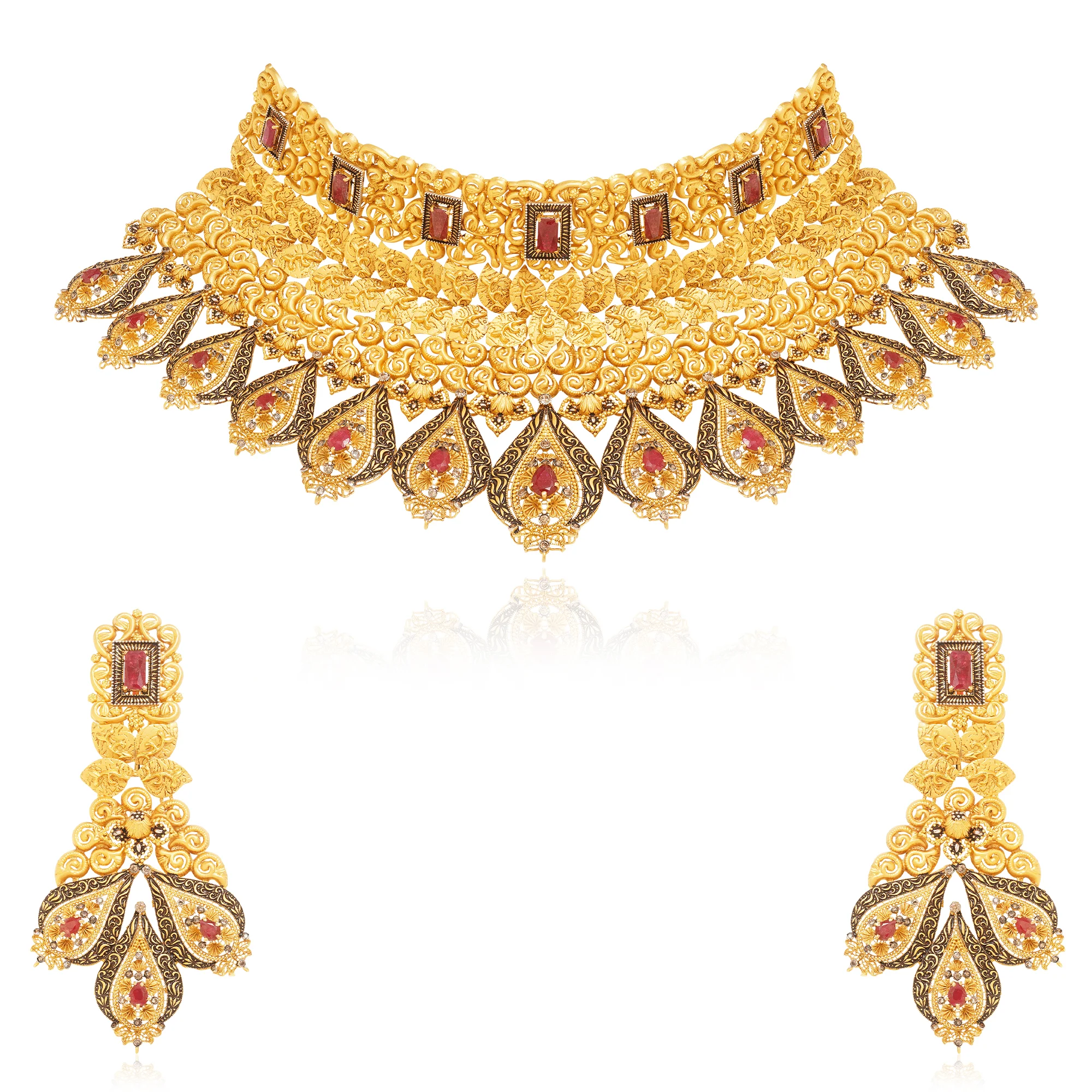 NS00844%201 Choker Necklace in 21K Gold