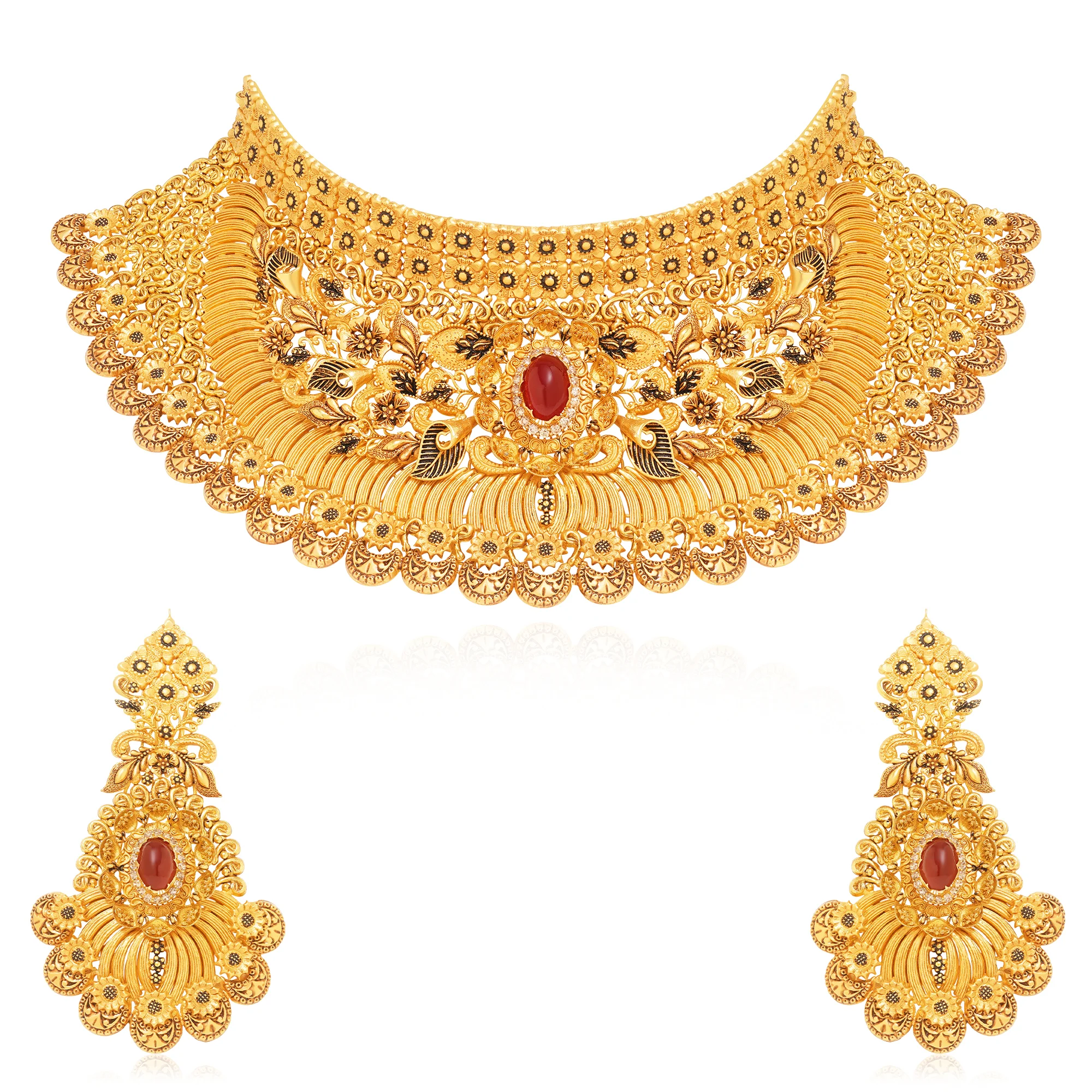 NS00850%201 Choker Necklace in 21K Gold