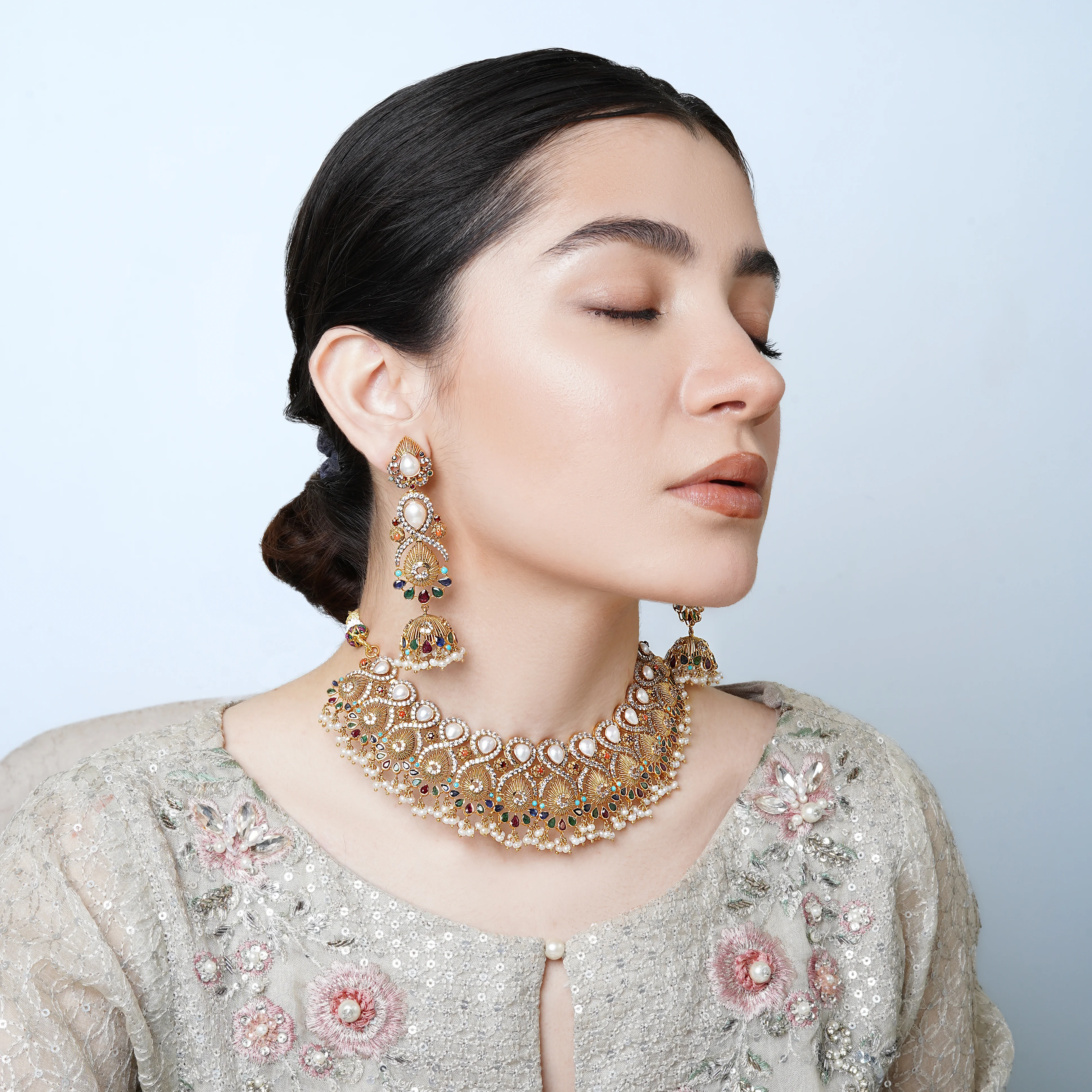 NS00903 Choker Necklace in 21K Gold